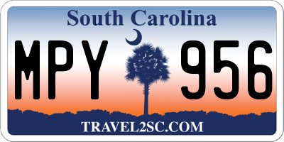 SC license plate MPY956
