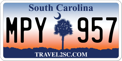 SC license plate MPY957