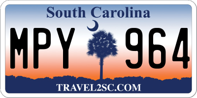 SC license plate MPY964