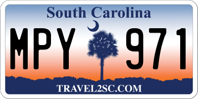 SC license plate MPY971