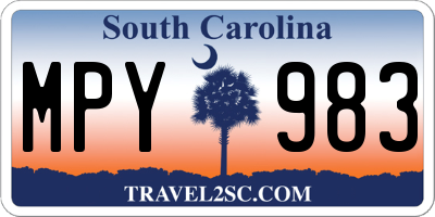 SC license plate MPY983