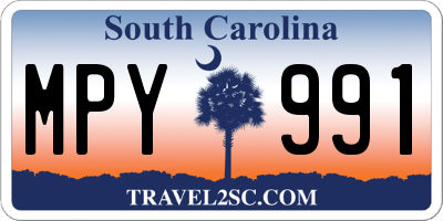 SC license plate MPY991
