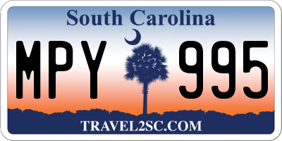 SC license plate MPY995