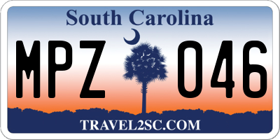 SC license plate MPZ046