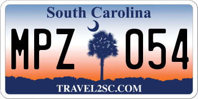 SC license plate MPZ054