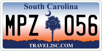 SC license plate MPZ056
