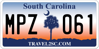 SC license plate MPZ061