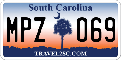 SC license plate MPZ069