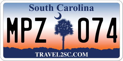 SC license plate MPZ074
