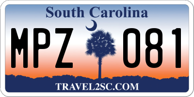 SC license plate MPZ081