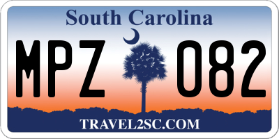 SC license plate MPZ082