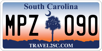 SC license plate MPZ090
