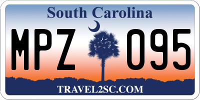 SC license plate MPZ095
