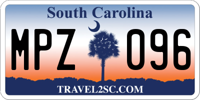 SC license plate MPZ096