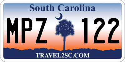 SC license plate MPZ122