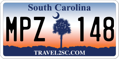 SC license plate MPZ148