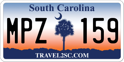 SC license plate MPZ159