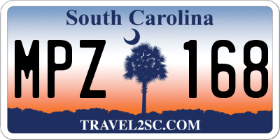 SC license plate MPZ168