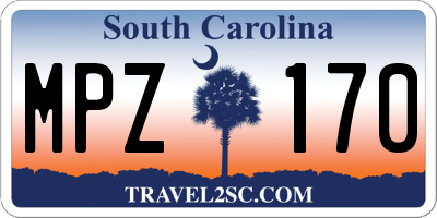 SC license plate MPZ170