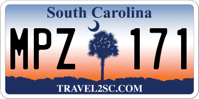 SC license plate MPZ171