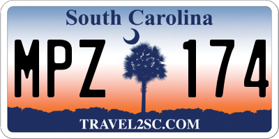 SC license plate MPZ174