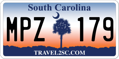 SC license plate MPZ179