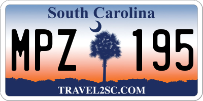 SC license plate MPZ195