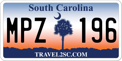 SC license plate MPZ196