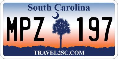 SC license plate MPZ197