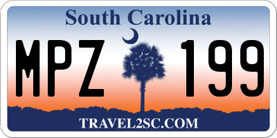 SC license plate MPZ199
