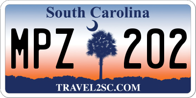 SC license plate MPZ202