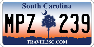 SC license plate MPZ239
