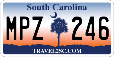 SC license plate MPZ246