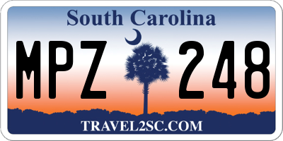 SC license plate MPZ248