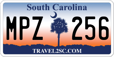 SC license plate MPZ256