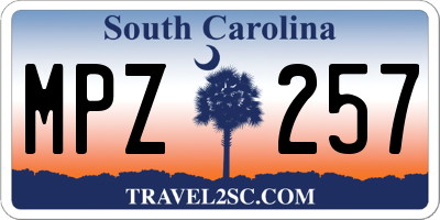 SC license plate MPZ257