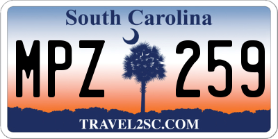 SC license plate MPZ259
