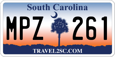 SC license plate MPZ261