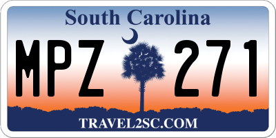 SC license plate MPZ271