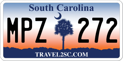 SC license plate MPZ272