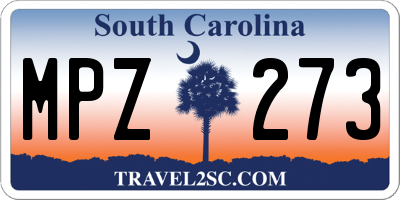 SC license plate MPZ273