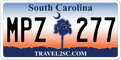 SC license plate MPZ277