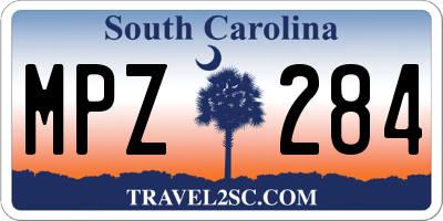 SC license plate MPZ284