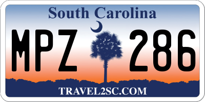 SC license plate MPZ286