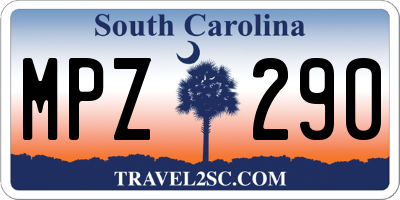 SC license plate MPZ290