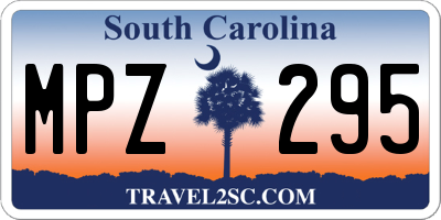 SC license plate MPZ295