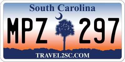 SC license plate MPZ297