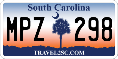 SC license plate MPZ298