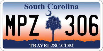 SC license plate MPZ306