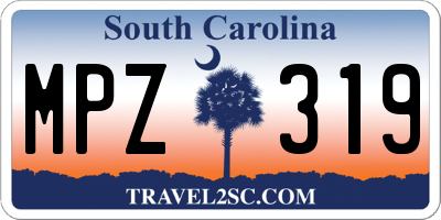 SC license plate MPZ319